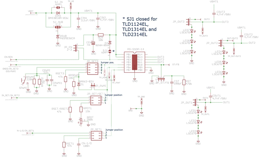 原理图 - Infineon Technologies LITIX™ LED照明开发工具